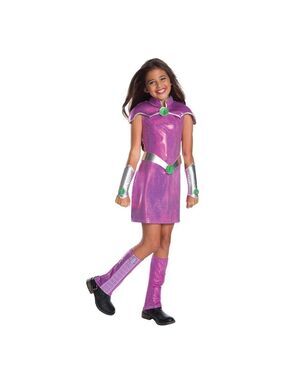 DC Comics DC Superhero Deluxe Starfire Teen Titans Girls Costume Large 10-12